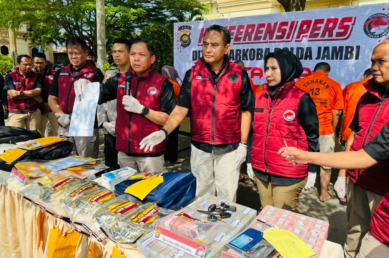 Ungkap Kasus Besar Narkotika, Ditresnarkoba Polda Jambi Bongkar Jaringan Terafiliasi Fredy Pratama
