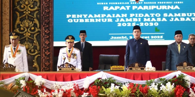 DPRD Provinsi Gelar Paripurna Pidato Sambutan Gubernur Jambi Periode 2025-2030, Ini Harapan Ketua DPRD