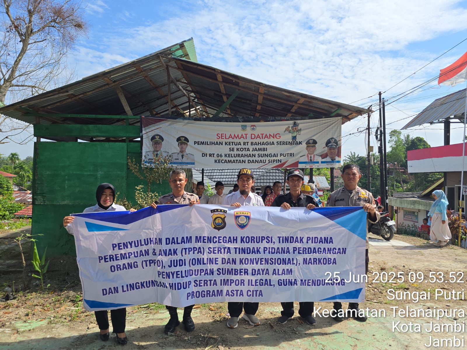Ditbinmas Polda Jambi Gelar Penyuluhan Anti Narkoba di RT 06 Sungai Putri, Warga Diajak Wujudkan Lingkungan Bersih Narkoba