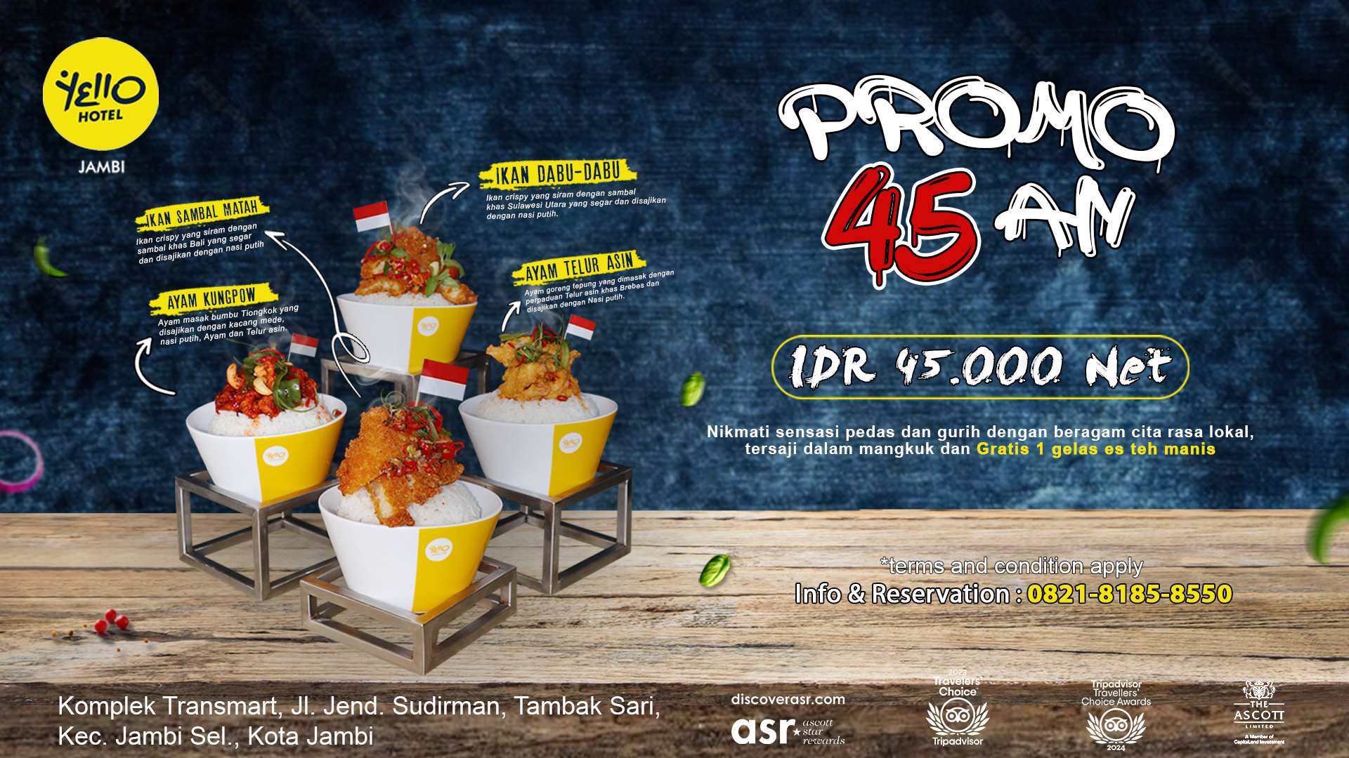 Nikmati Menu 45an dan 17an Bulan Agustus 2024 Promo Spesial Kemerdekaan di Yello Hotel Jambi