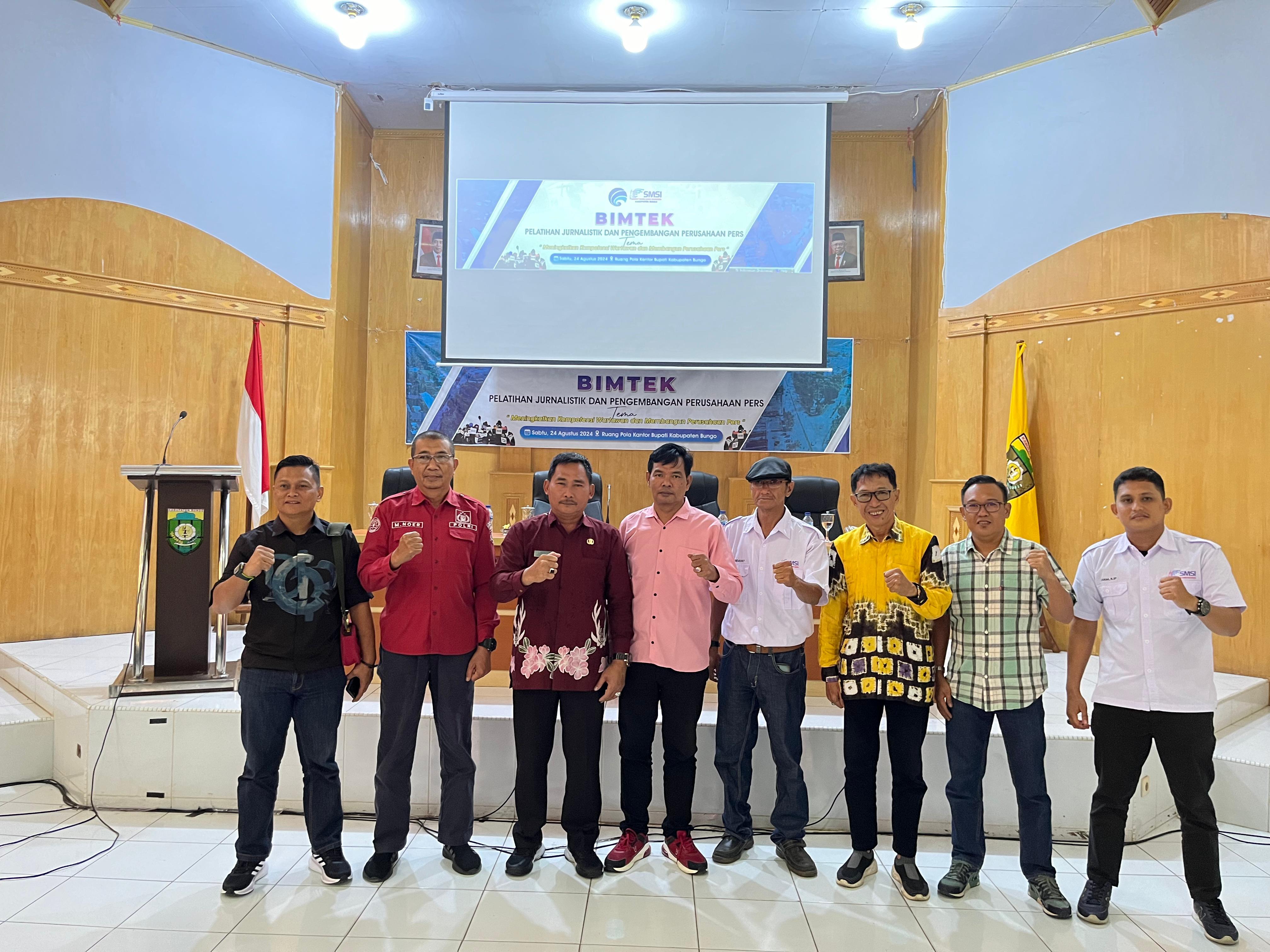 SMSI Bungo Gelar Bimtek Pelatihan Jurnalistik serta Pengembangan Perusahaan Pers