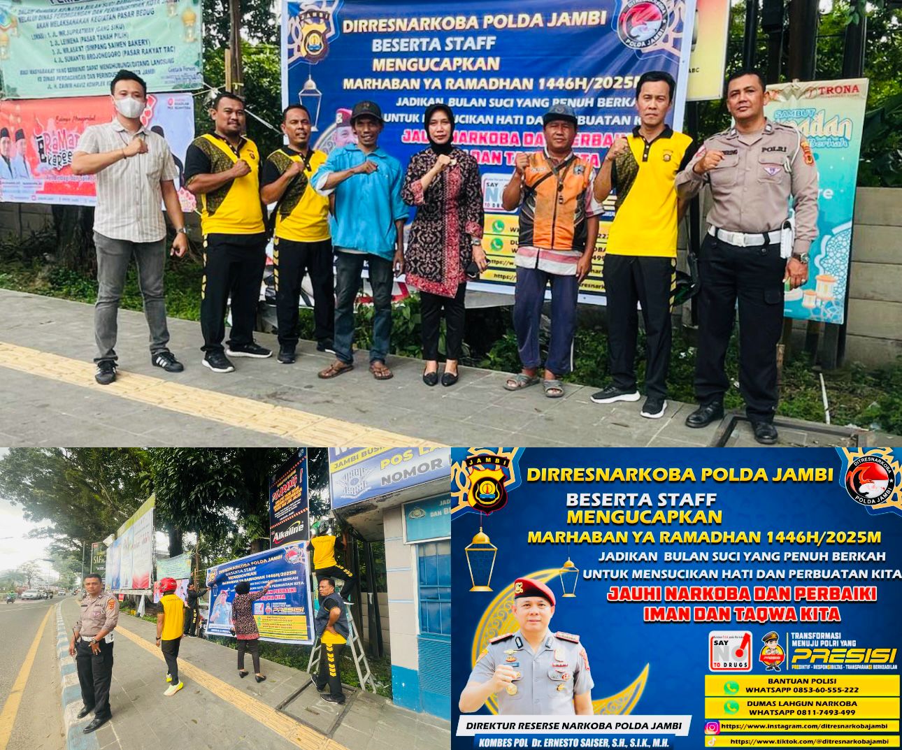 Dirresnarkoba Polda Jambi Ucap Selamat Ramadhan, Pesan Jauhi Narkoba serta Kuatkan Iman dan Taqwa